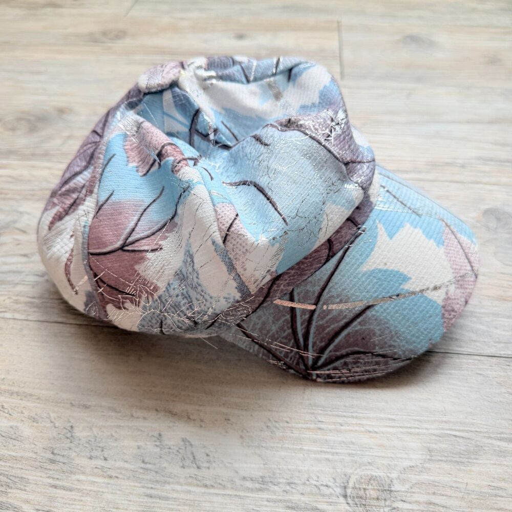 Vintage Y2K Camo Newsboy Hat Pink Blue Camo Cabbie Cap Grunge Fairycore